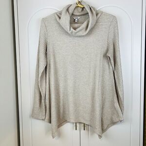 Sonoma Women's Cowl neck Waffle Weave Top - Cream